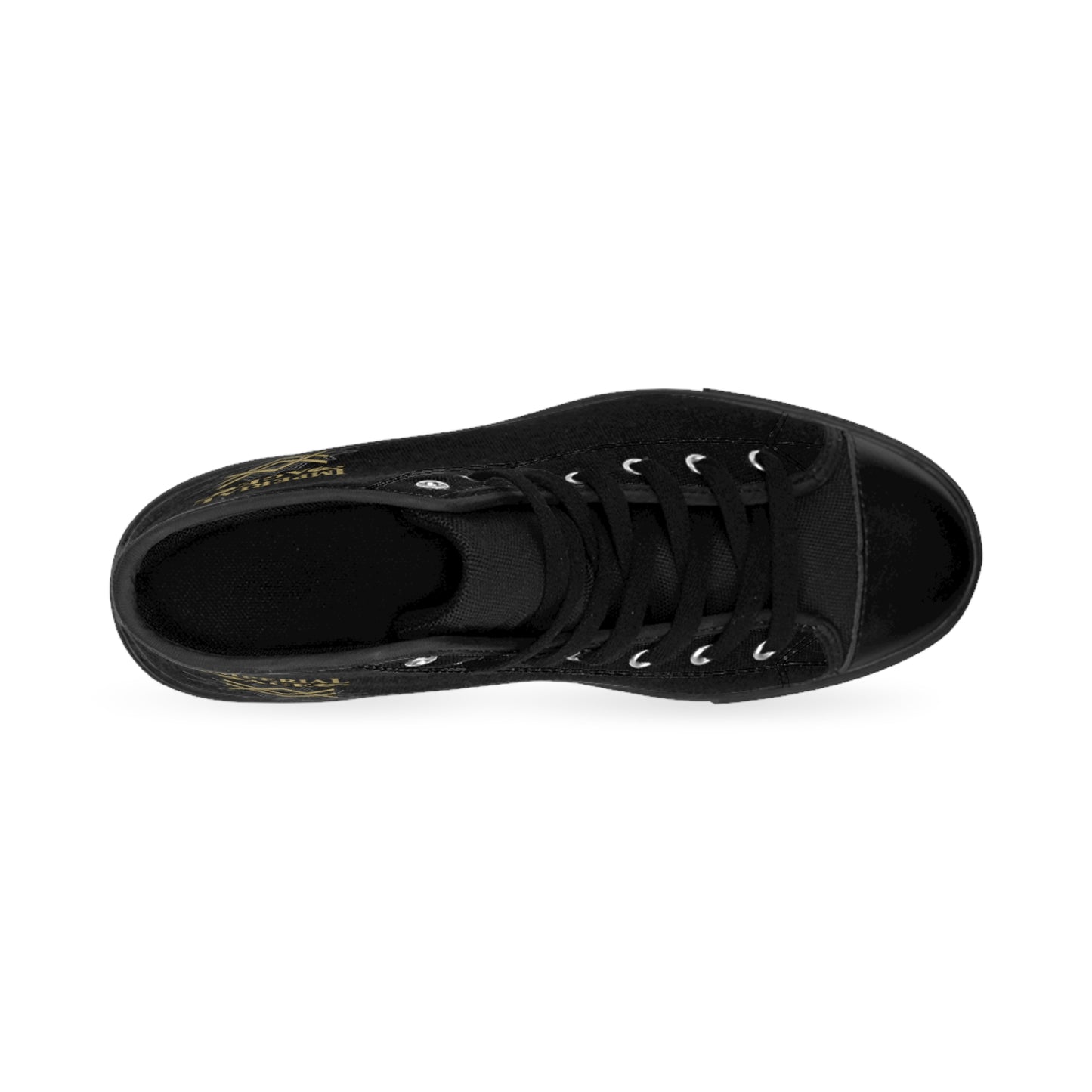 SUMMER COLLECTION - Men's Sneakers Black (Gold-White Print)