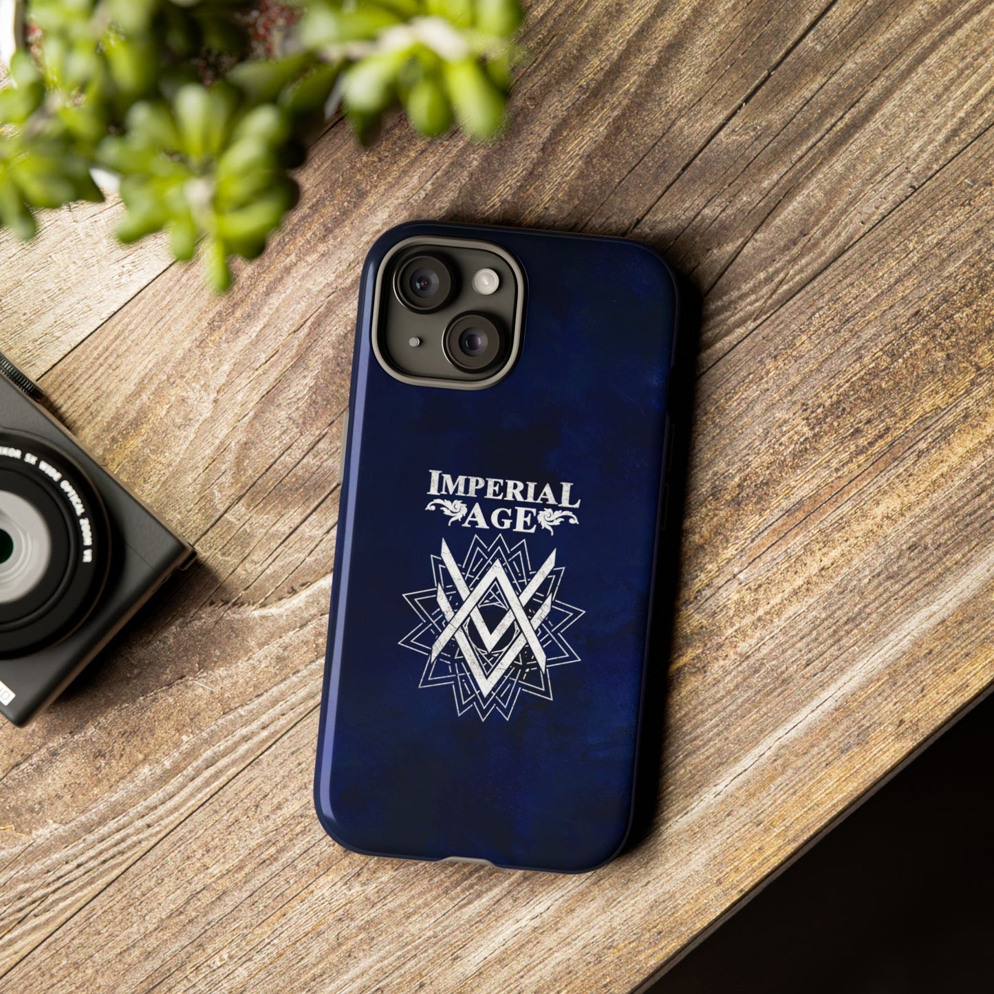 SUMMER COLLECTION - Tough iPhone Case Navy (White Print)