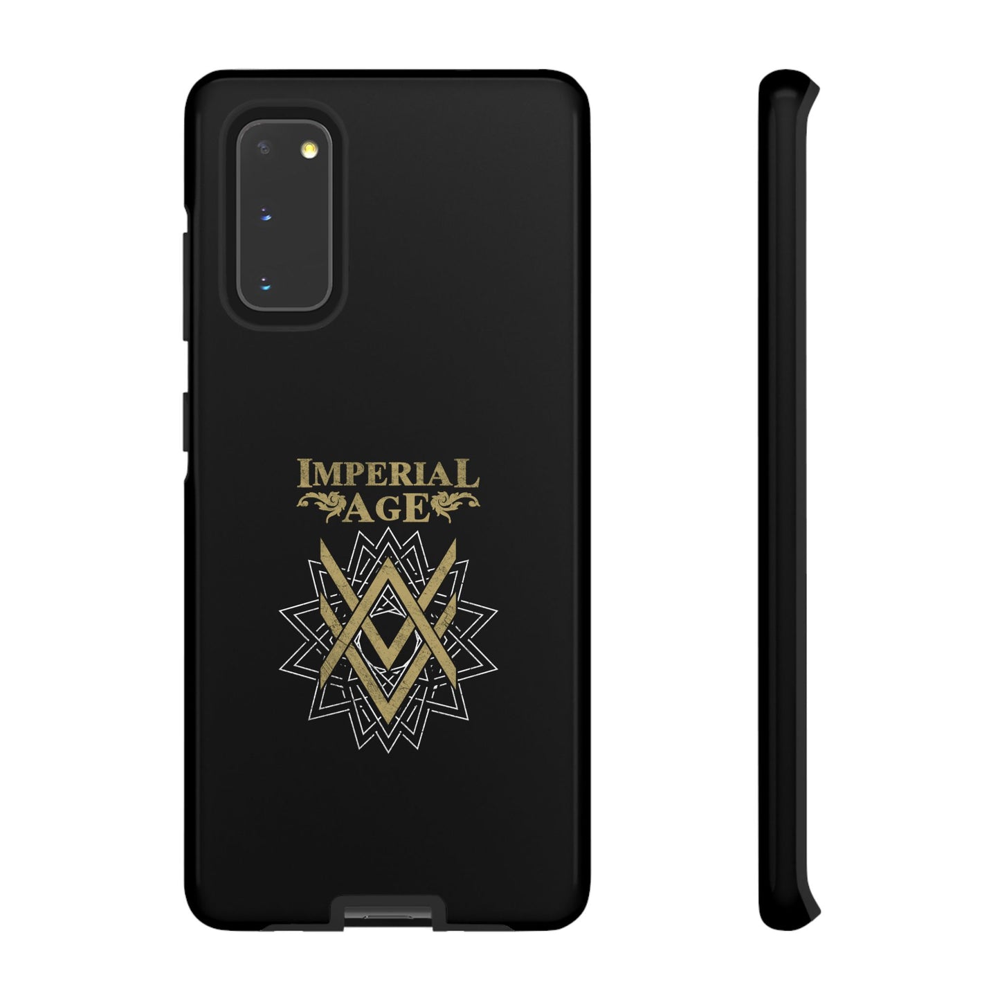 SUMMER COLLECTION - Tough Samsung Galaxy Case Black (Gold-White Print)
