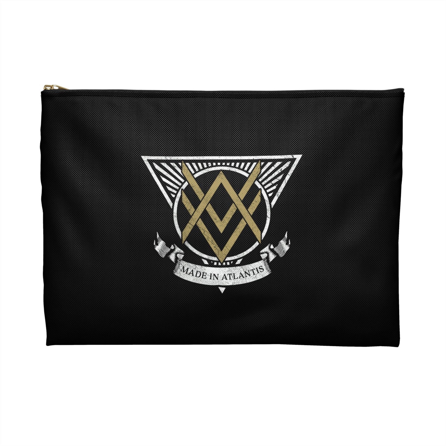 SUMMER COLLECTION - Accessory Pouch Black (Gold-White Print)