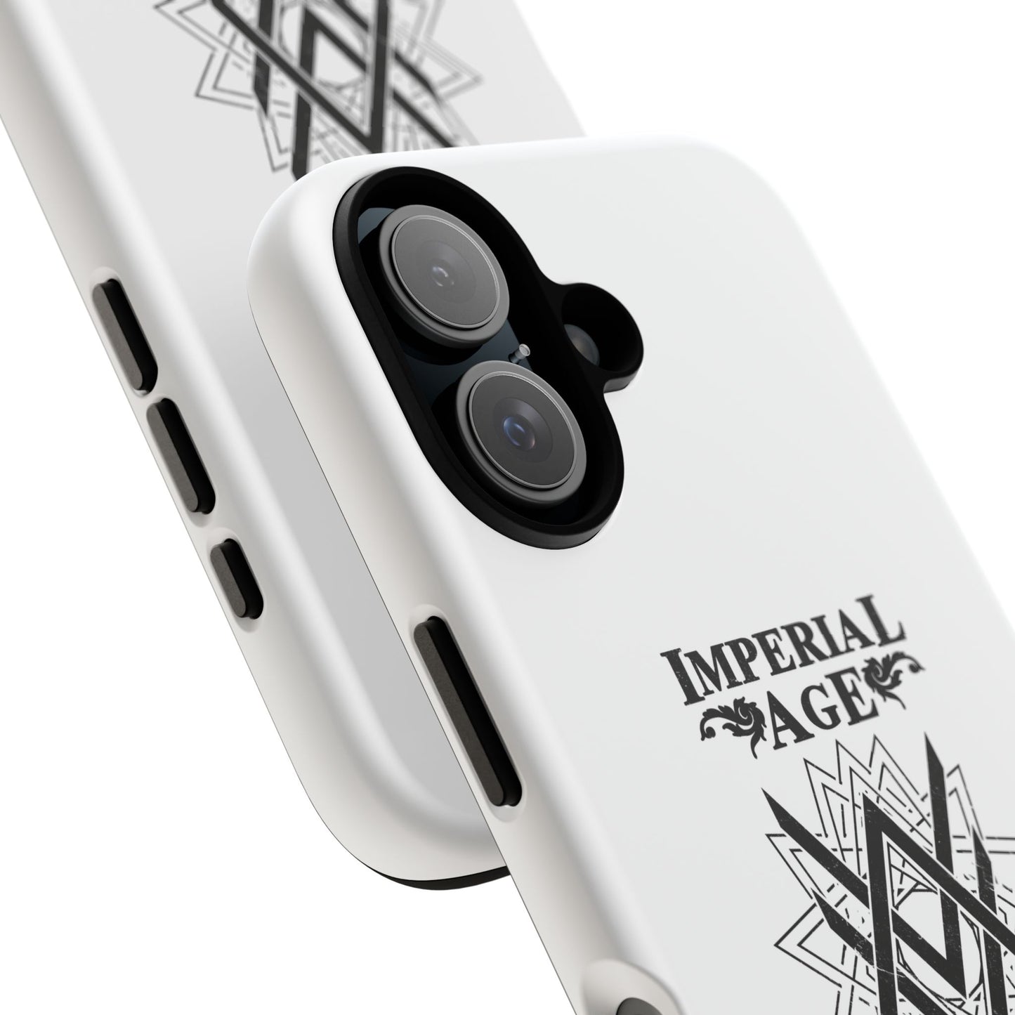 SUMMER COLLECTION - Tough iPhone Case White (Black Print)