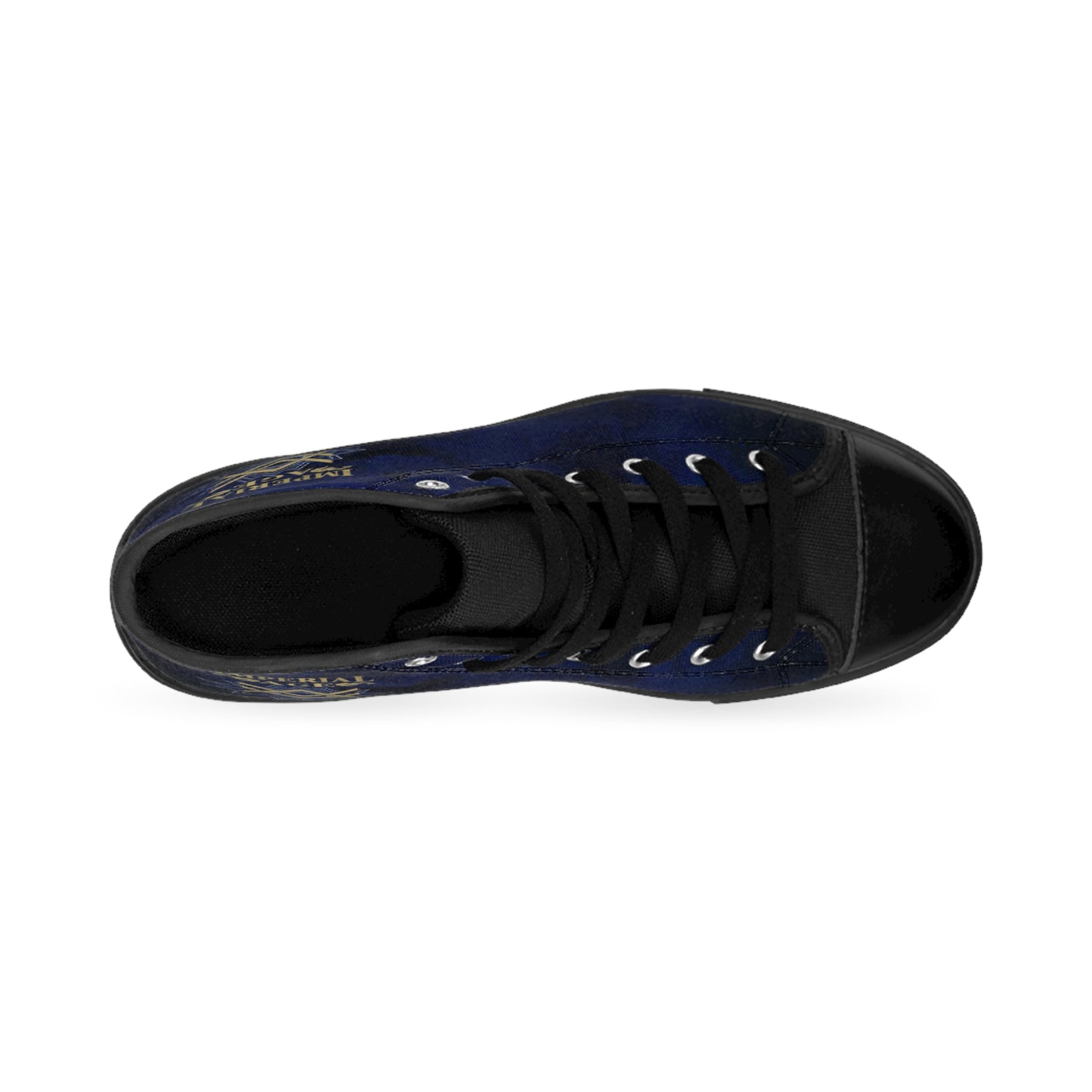 SUMMER COLLECTION - Women's Sneakers Navy (Gold-White Print)