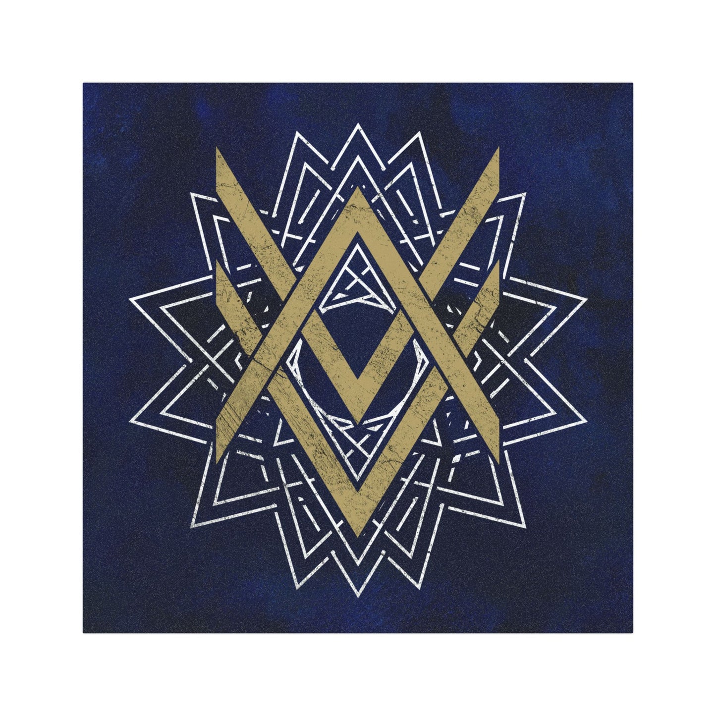 SUMMER COLLECTION - Car Magnets Navy (Gold-White Print)