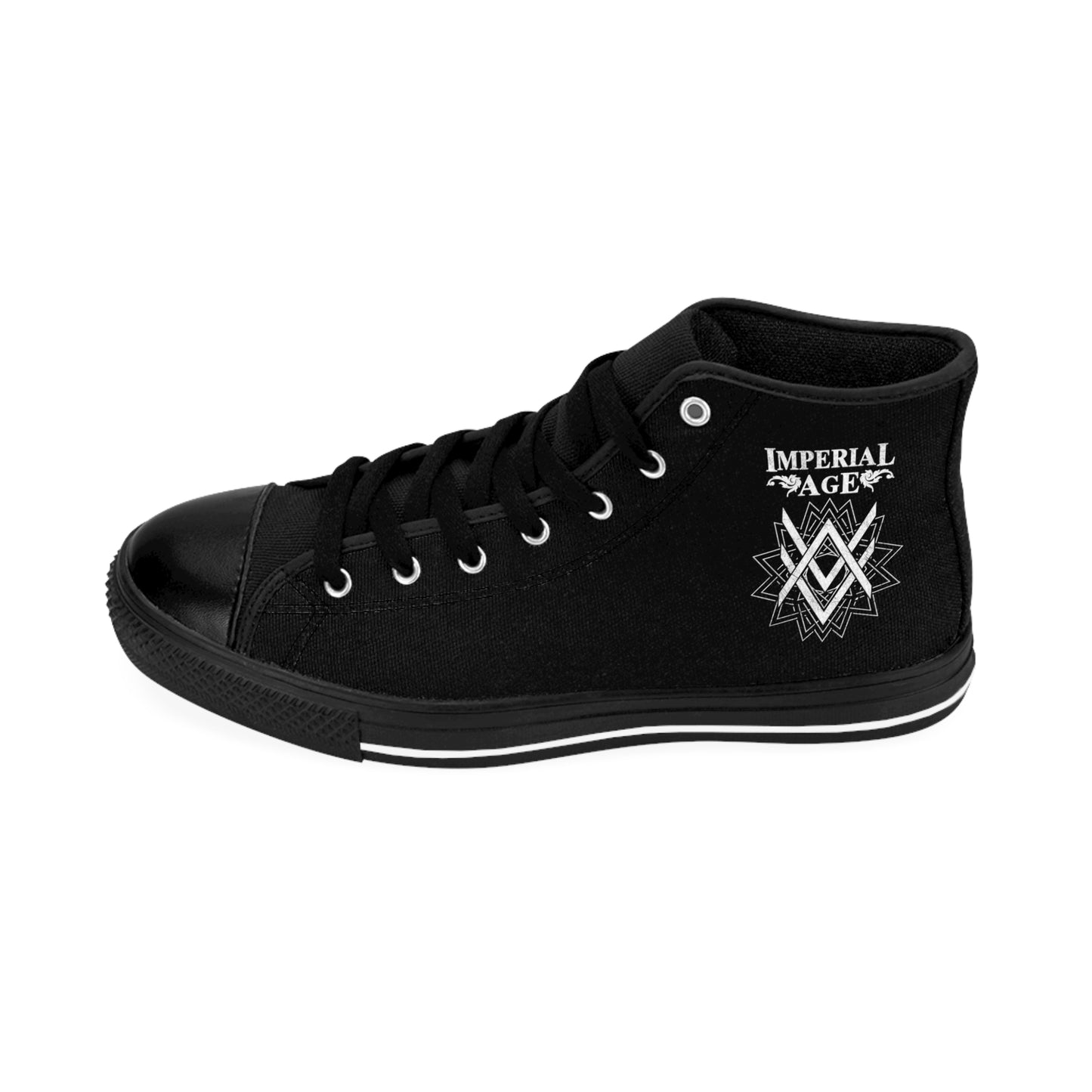 SUMMER COLLECTION - Men's Sneakers Black (White Print)