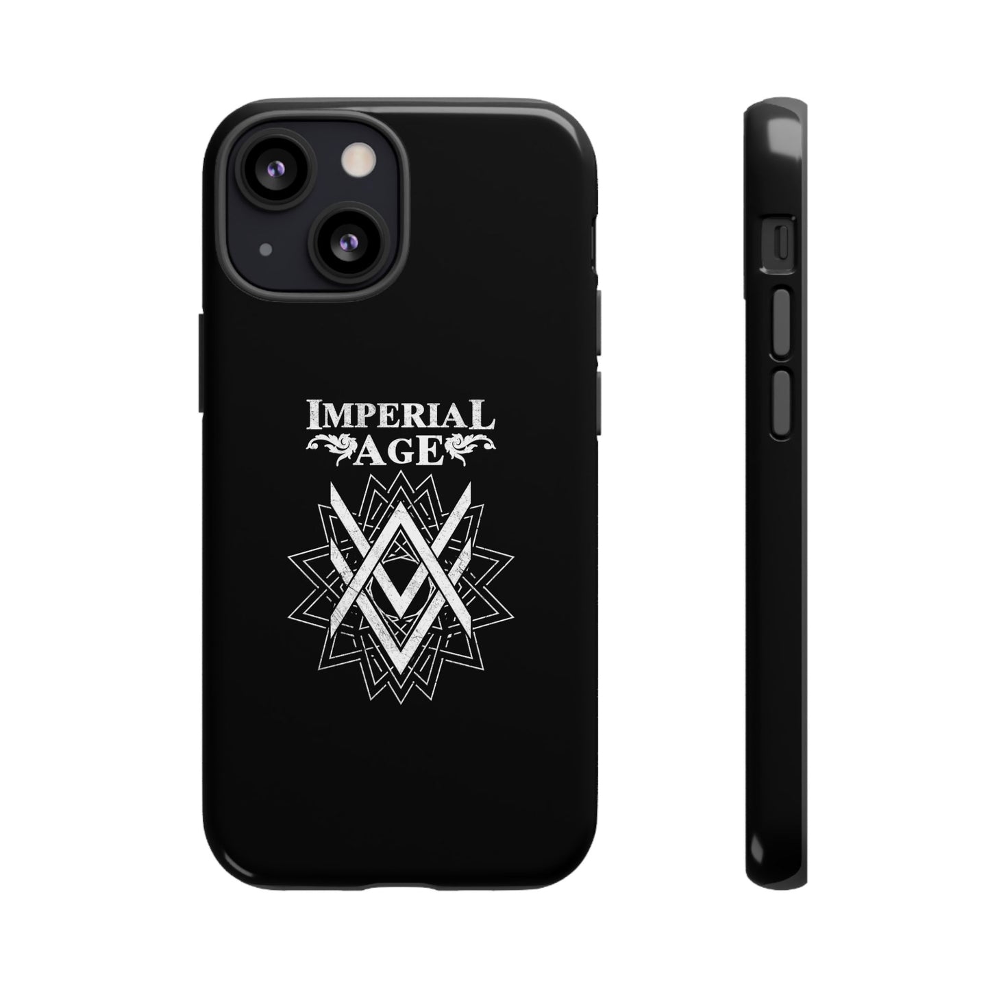 SUMMER COLLECTION - Tough iPhone Case Black (White Print)