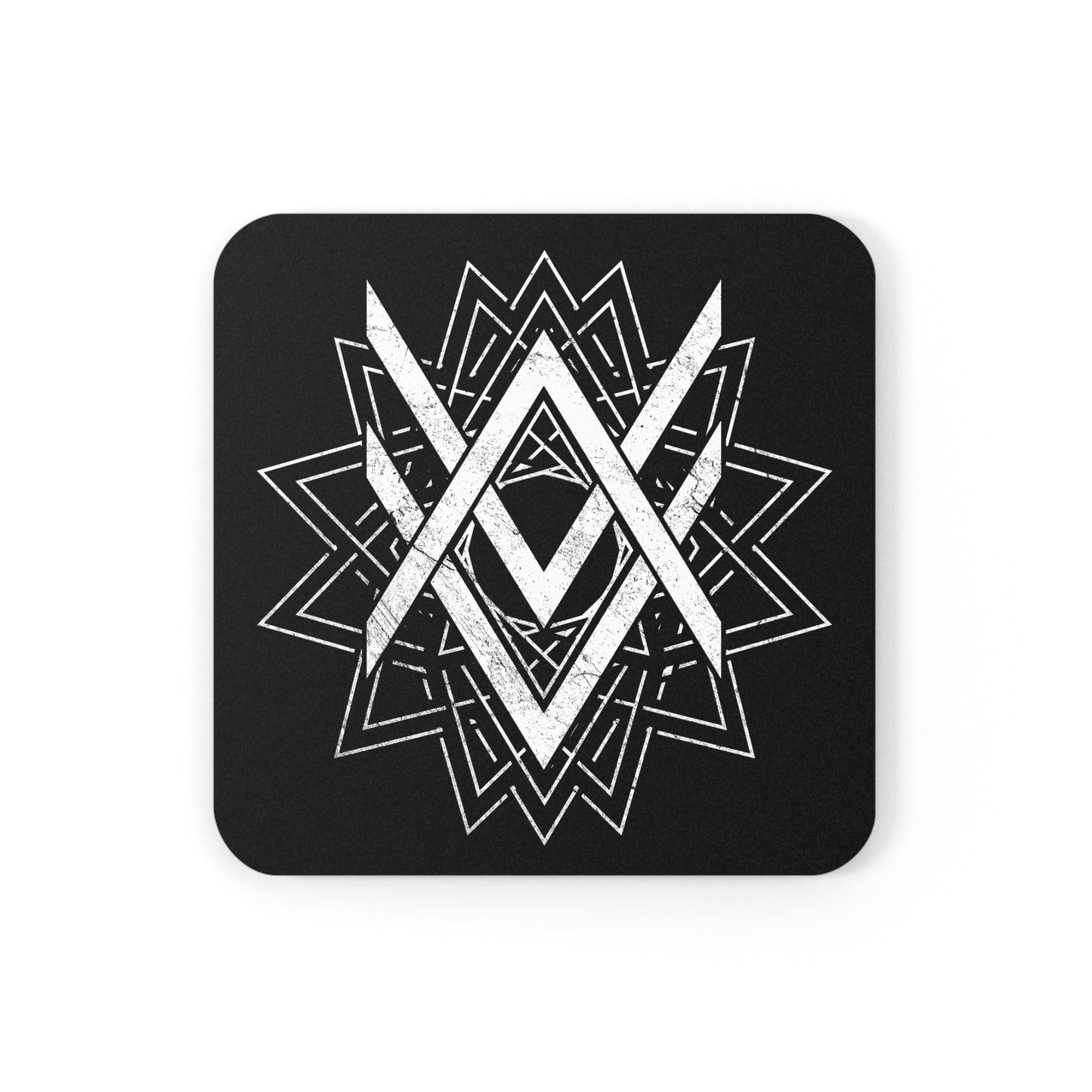 SUMMER COLLECTION - Cork Coaster Black (White Print)