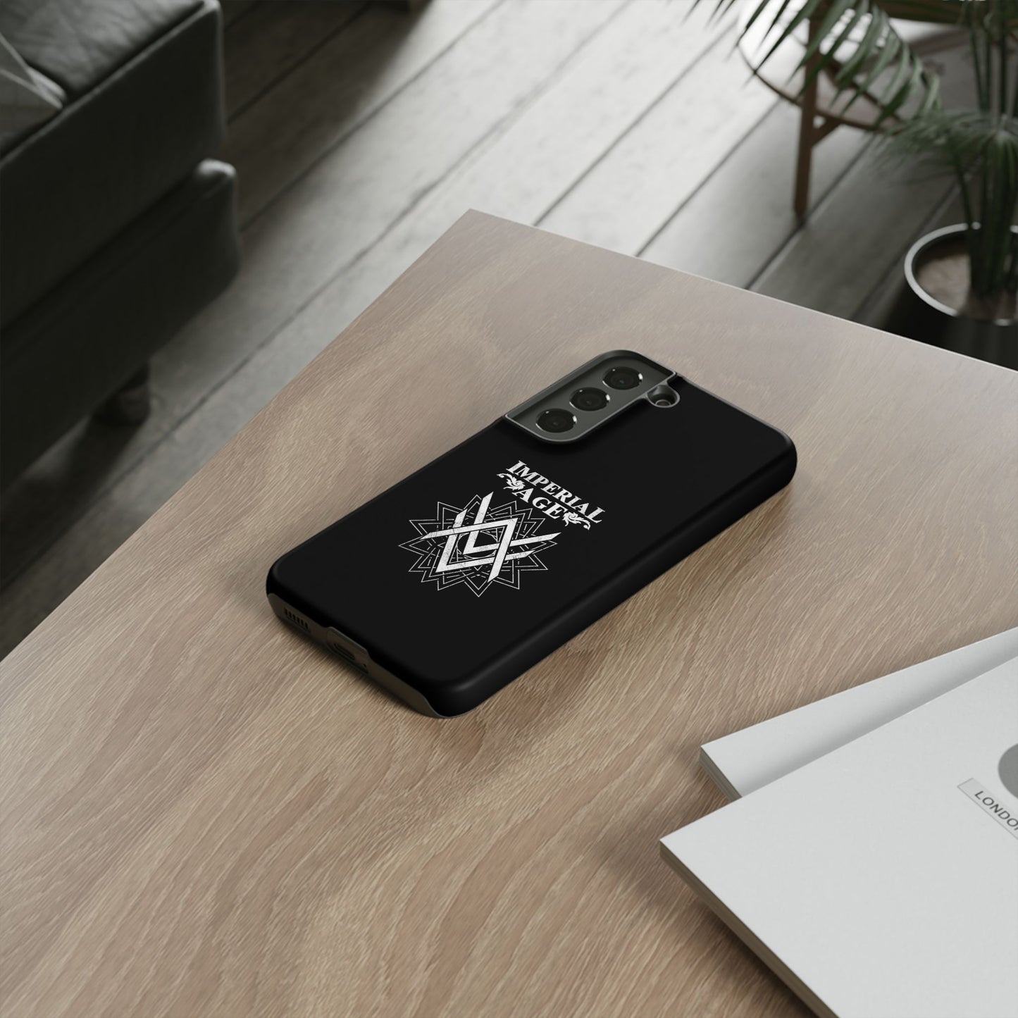 SUMMER COLLECTION - Tough Samsung Galaxy Case Black (White Print)