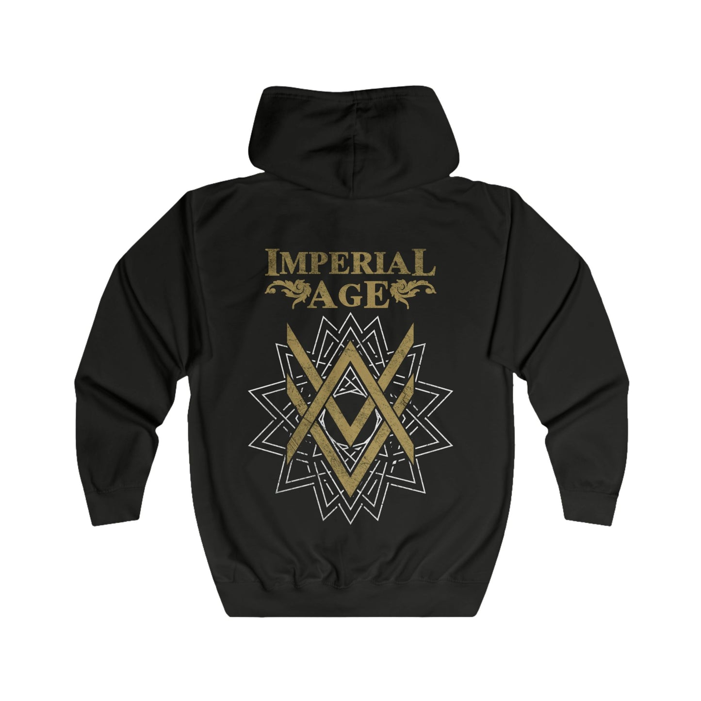 SUMMER COLLECTION - Zip Hoodie (Gold-White/Black Print)