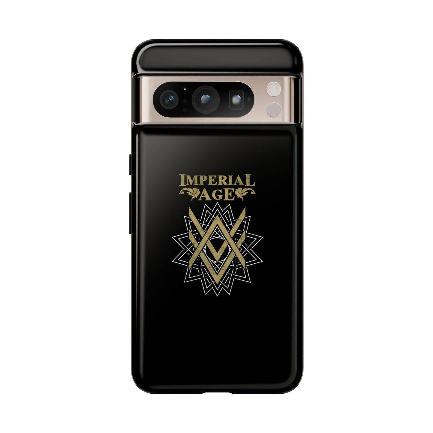 SUMMER COLLECTION - Tough Google Pixel Case Black (Gold-White Print)