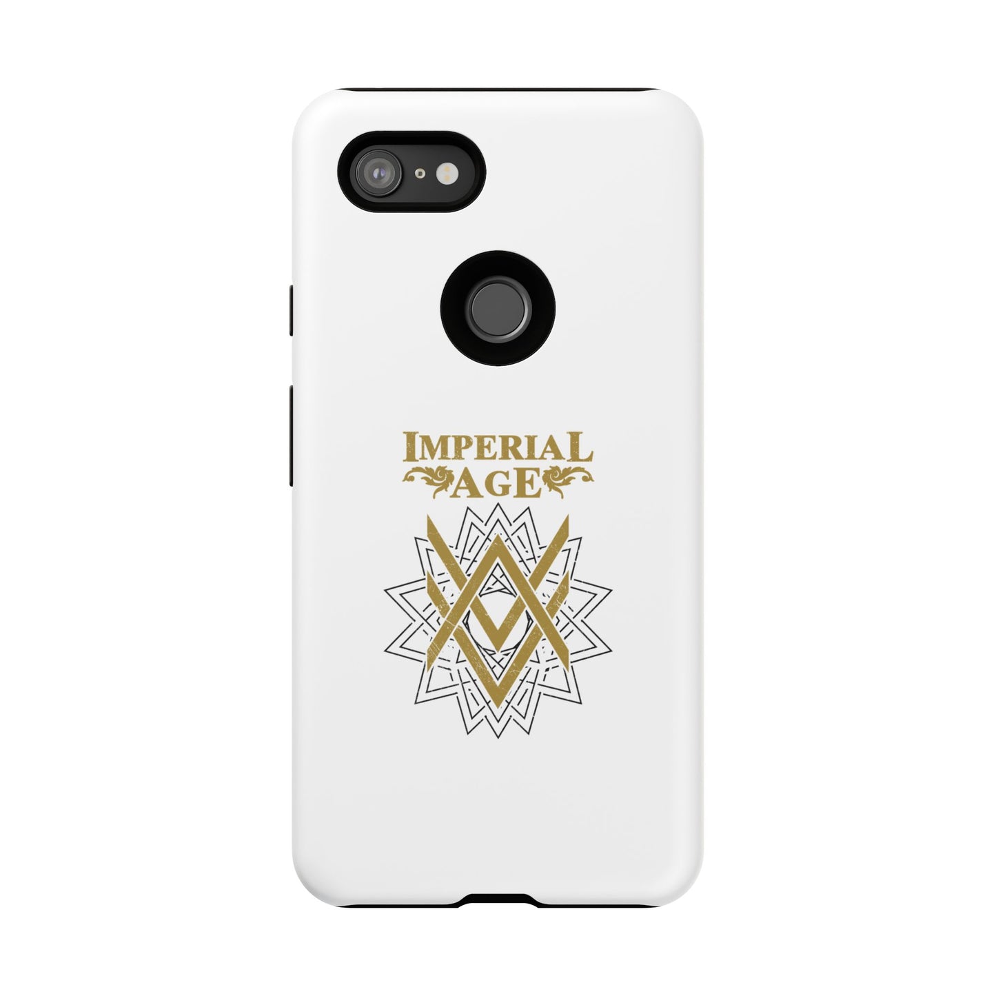 SUMMER COLLECTION - Tough Google Pixel Case White (Gold-White Print)