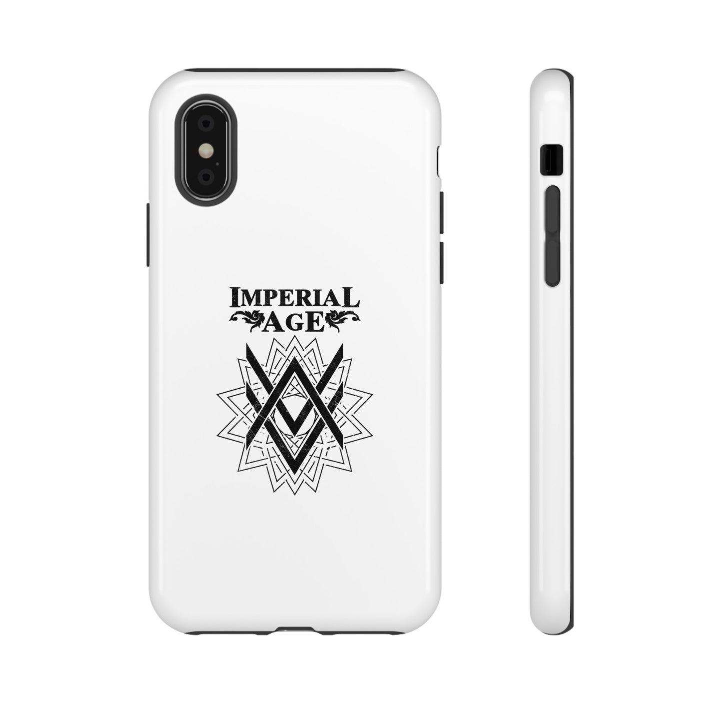SUMMER COLLECTION - Tough iPhone Case White (Black Print)