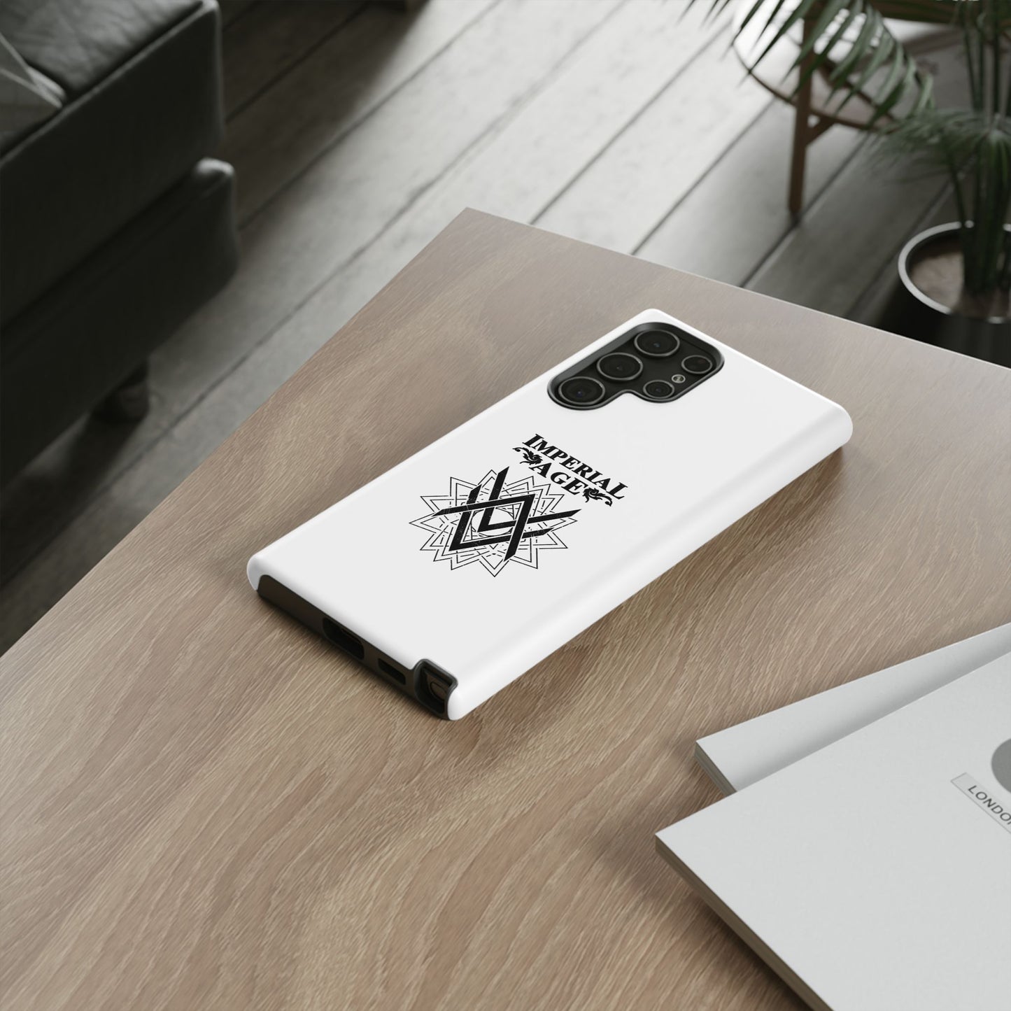 SUMMER COLLECTION - Tough Samsung Galaxy Case White (Black Print)