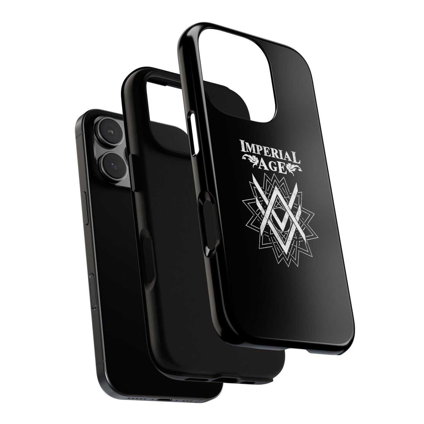 SUMMER COLLECTION - Tough iPhone Case Black (White Print)
