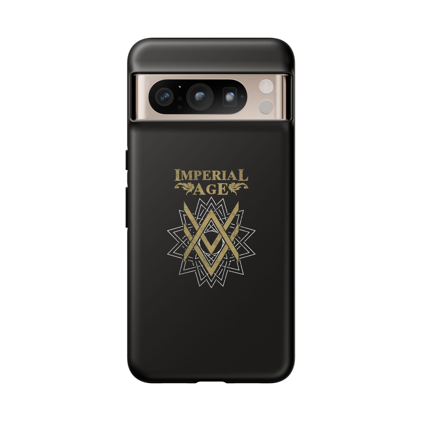 SUMMER COLLECTION - Tough Google Pixel Case Black (Gold-White Print)