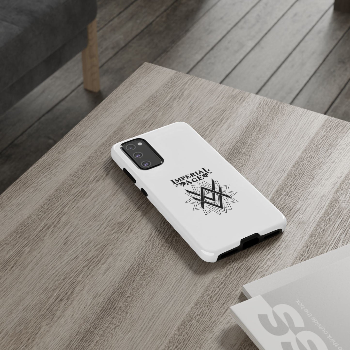 SUMMER COLLECTION - Tough Samsung Galaxy Case White (Black Print)