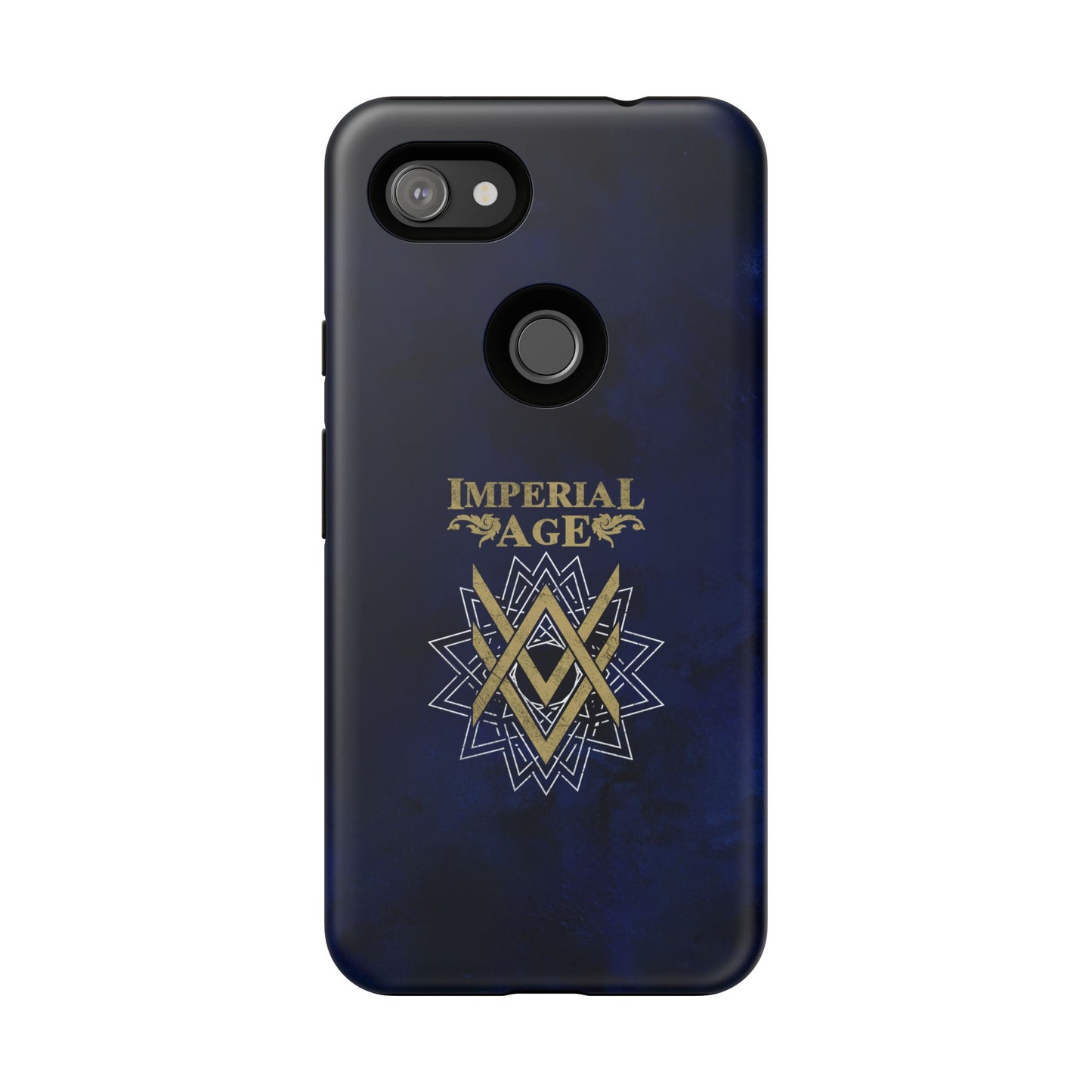 SUMMER COLLECTION - Tough Google Pixel Case Navy (Gold-White Print)