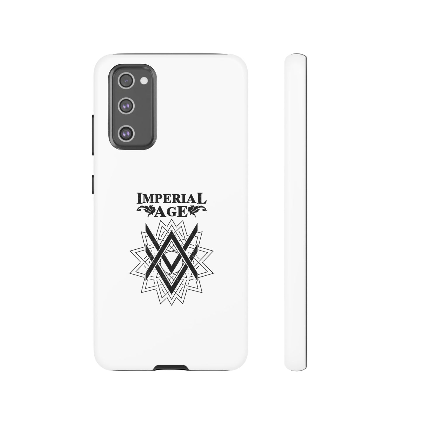 SUMMER COLLECTION - Tough Samsung Galaxy Case White (Black Print)