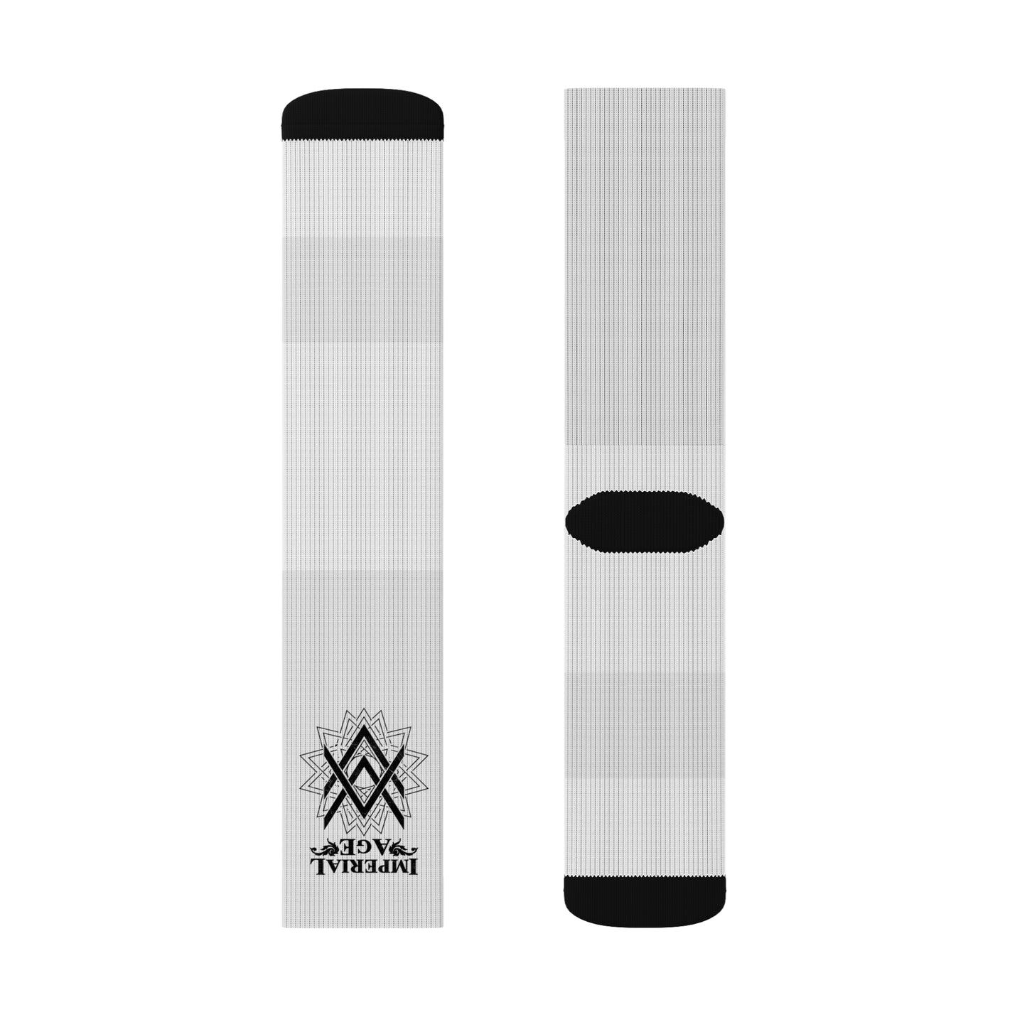 SUMMER COLLECTION - White Socks (Black Print)