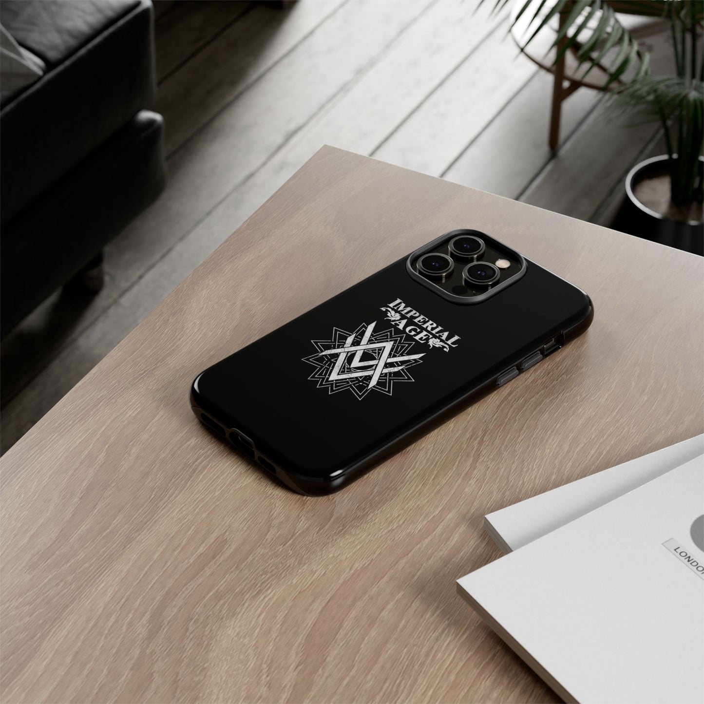 SUMMER COLLECTION - Tough iPhone Case Black (White Print)