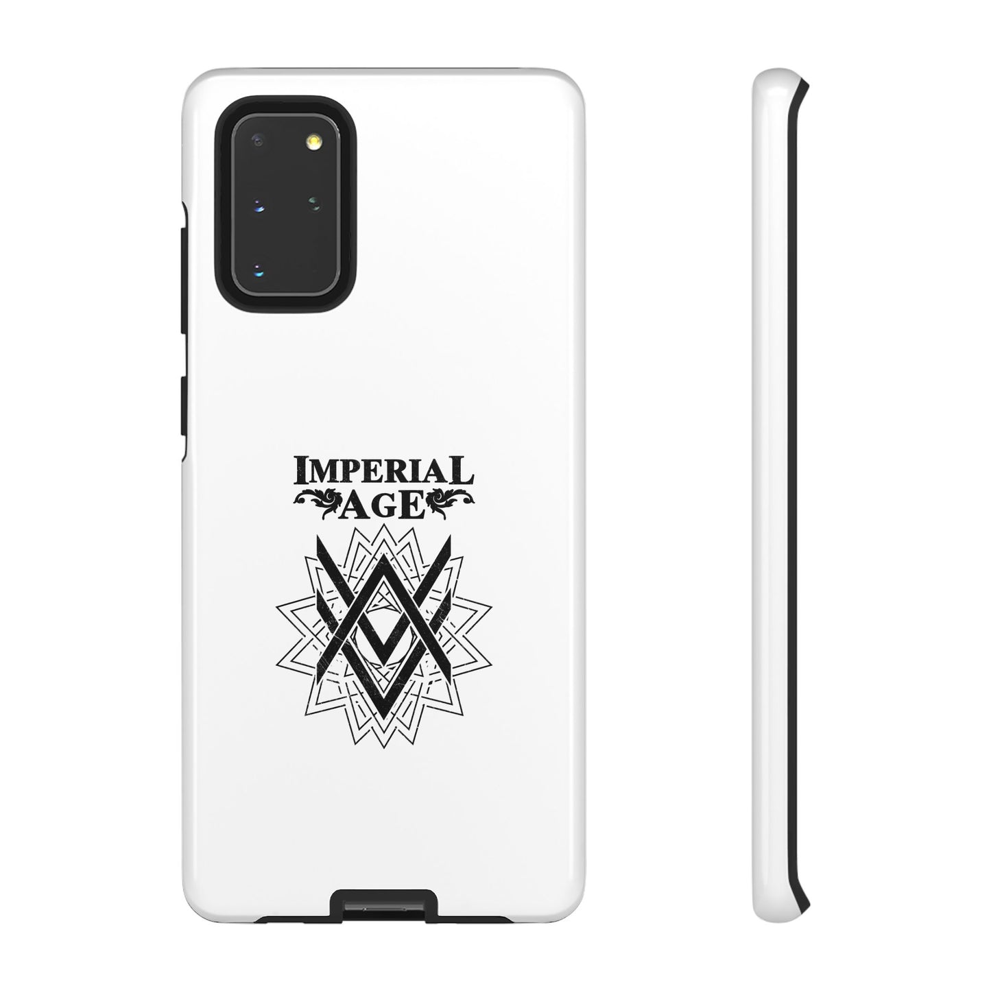 SUMMER COLLECTION - Tough Samsung Galaxy Case White (Black Print)