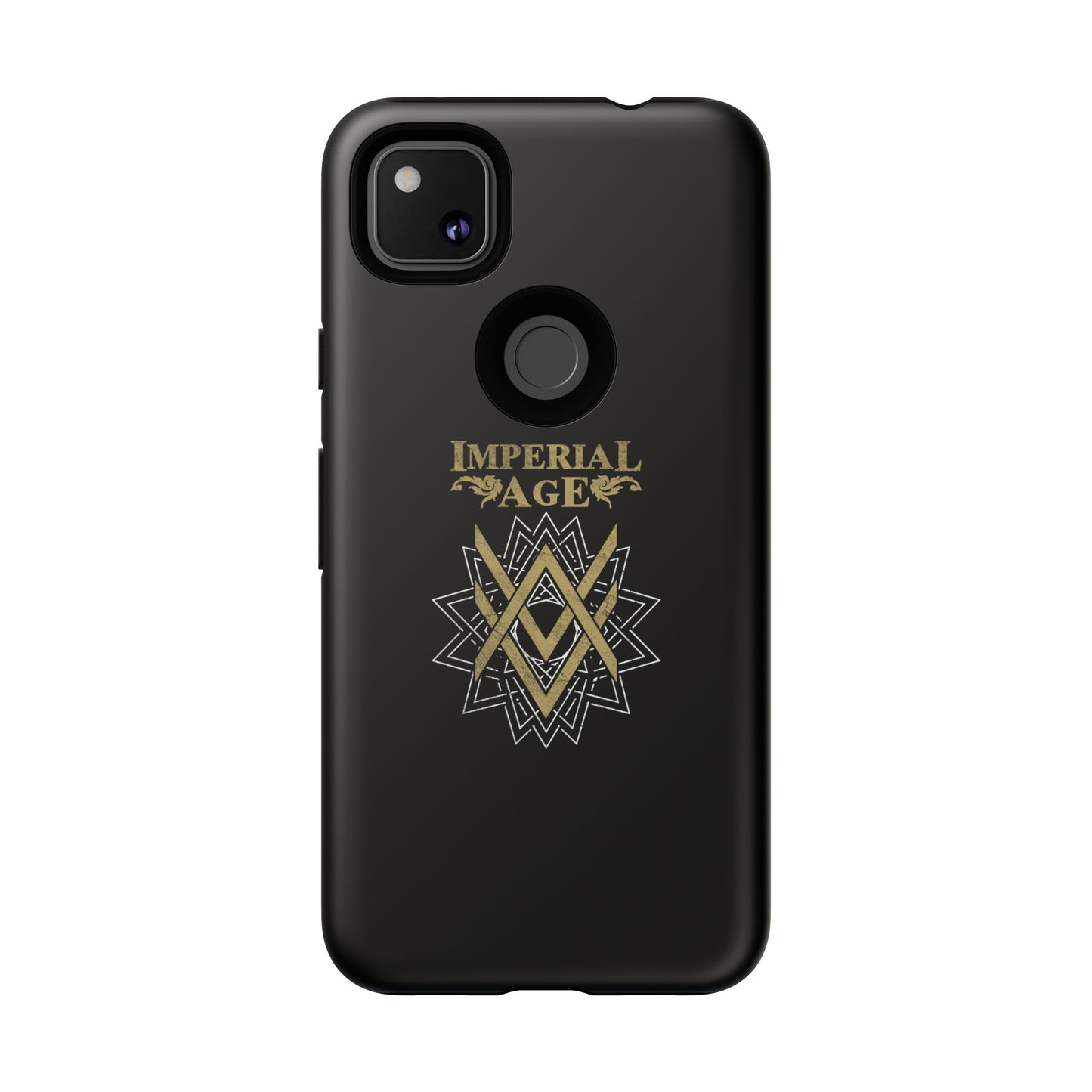 SUMMER COLLECTION - Tough Google Pixel Case Black (Gold-White Print)