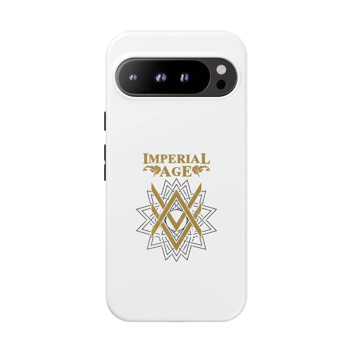 SUMMER COLLECTION - Tough Google Pixel Case White (Gold-White Print)