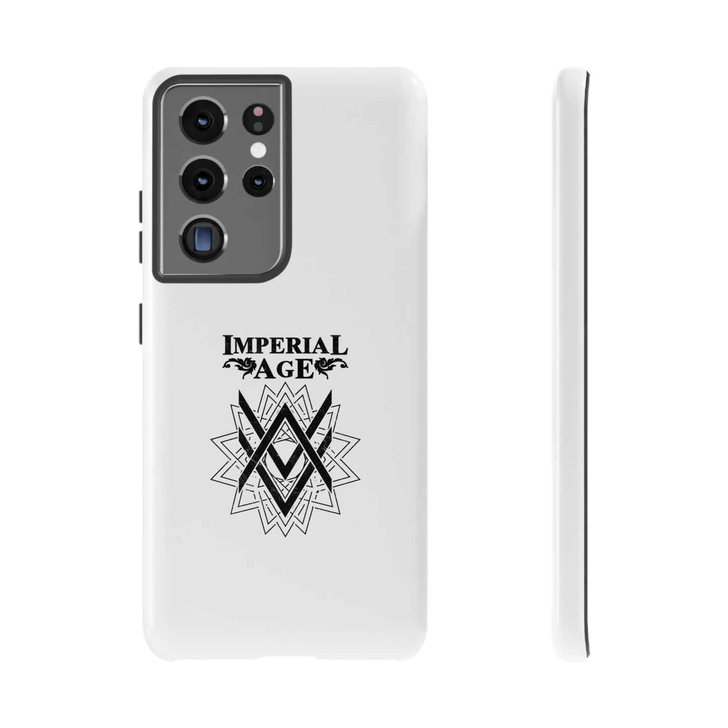 SUMMER COLLECTION - Tough Samsung Galaxy Case White (Black Print)