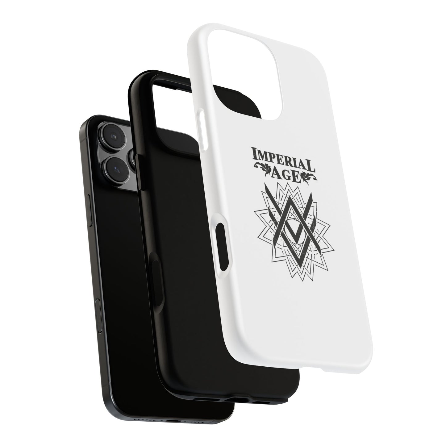 SUMMER COLLECTION - Tough iPhone Case White (Black Print)