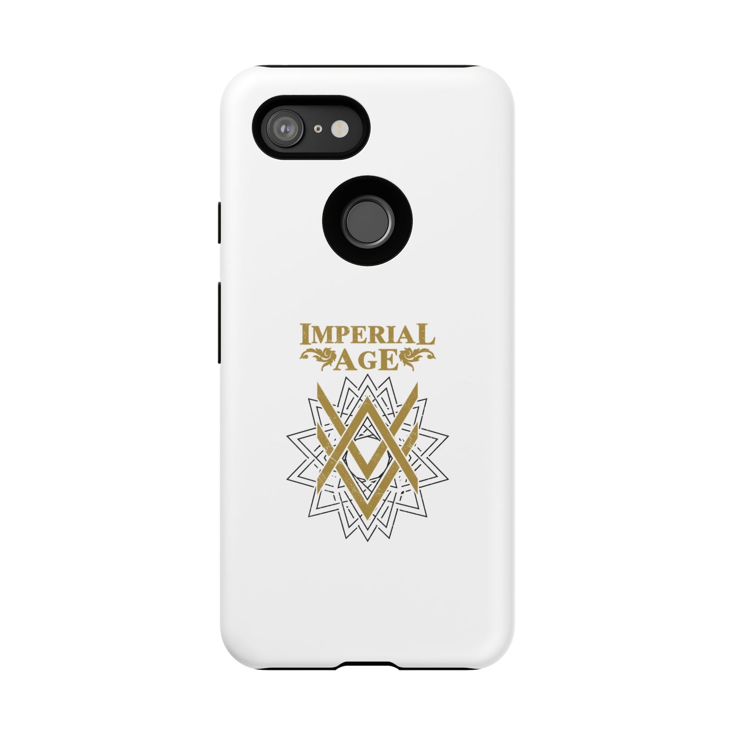 SUMMER COLLECTION - Tough Google Pixel Case White (Gold-White Print)