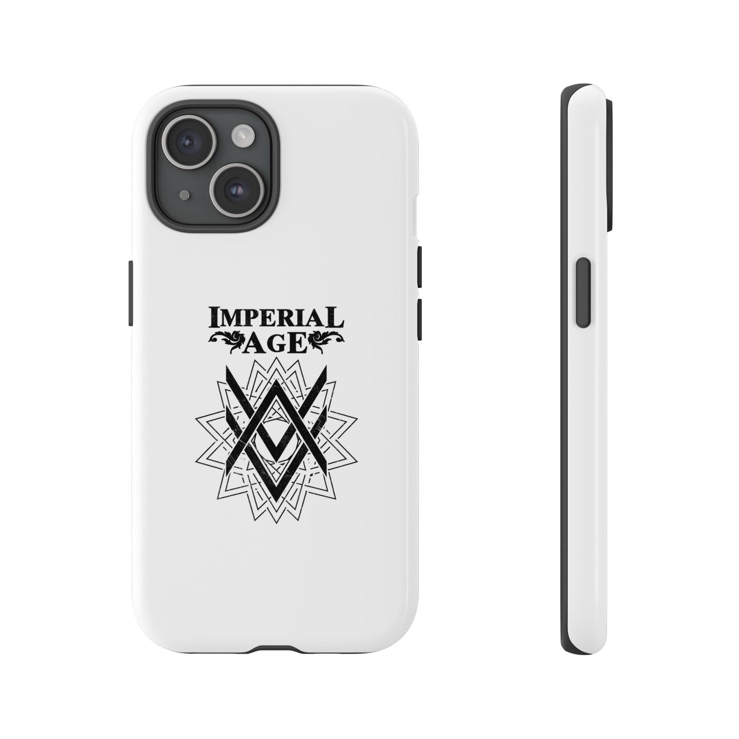 SUMMER COLLECTION - Tough iPhone Case White (Black Print)