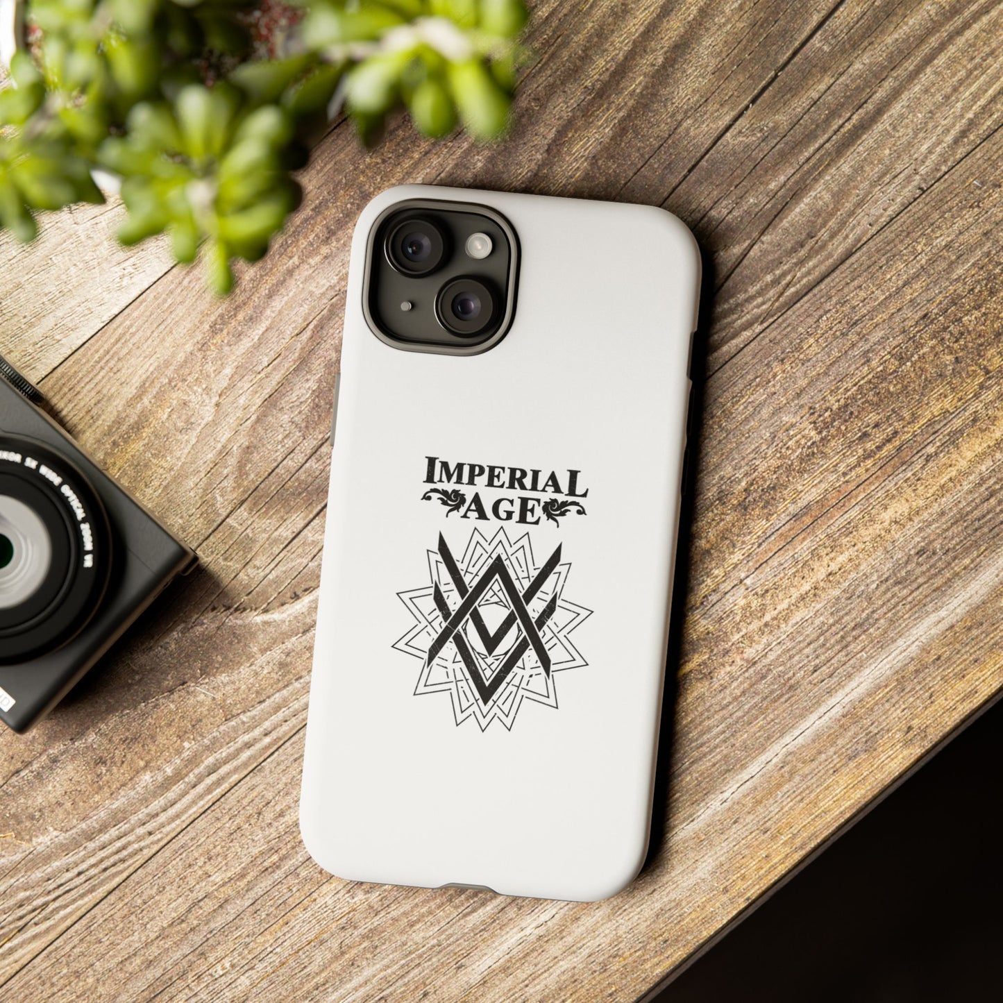 SUMMER COLLECTION - Tough iPhone Case White (Black Print)