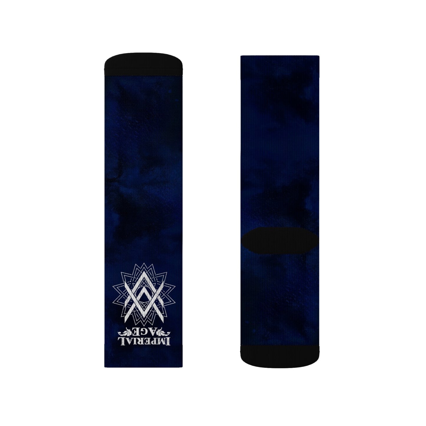 SUMMER COLLECTION - Navy Socks (White Print)