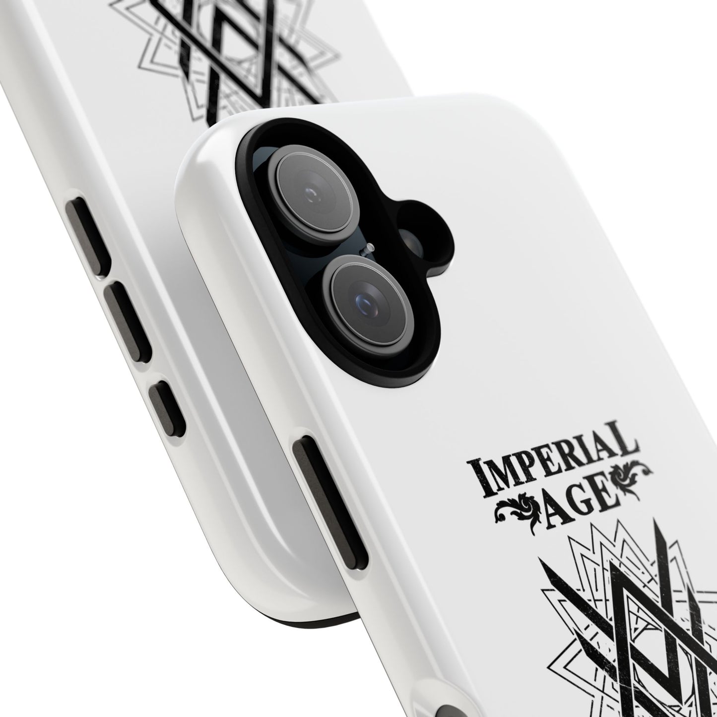 SUMMER COLLECTION - Tough iPhone Case White (Black Print)