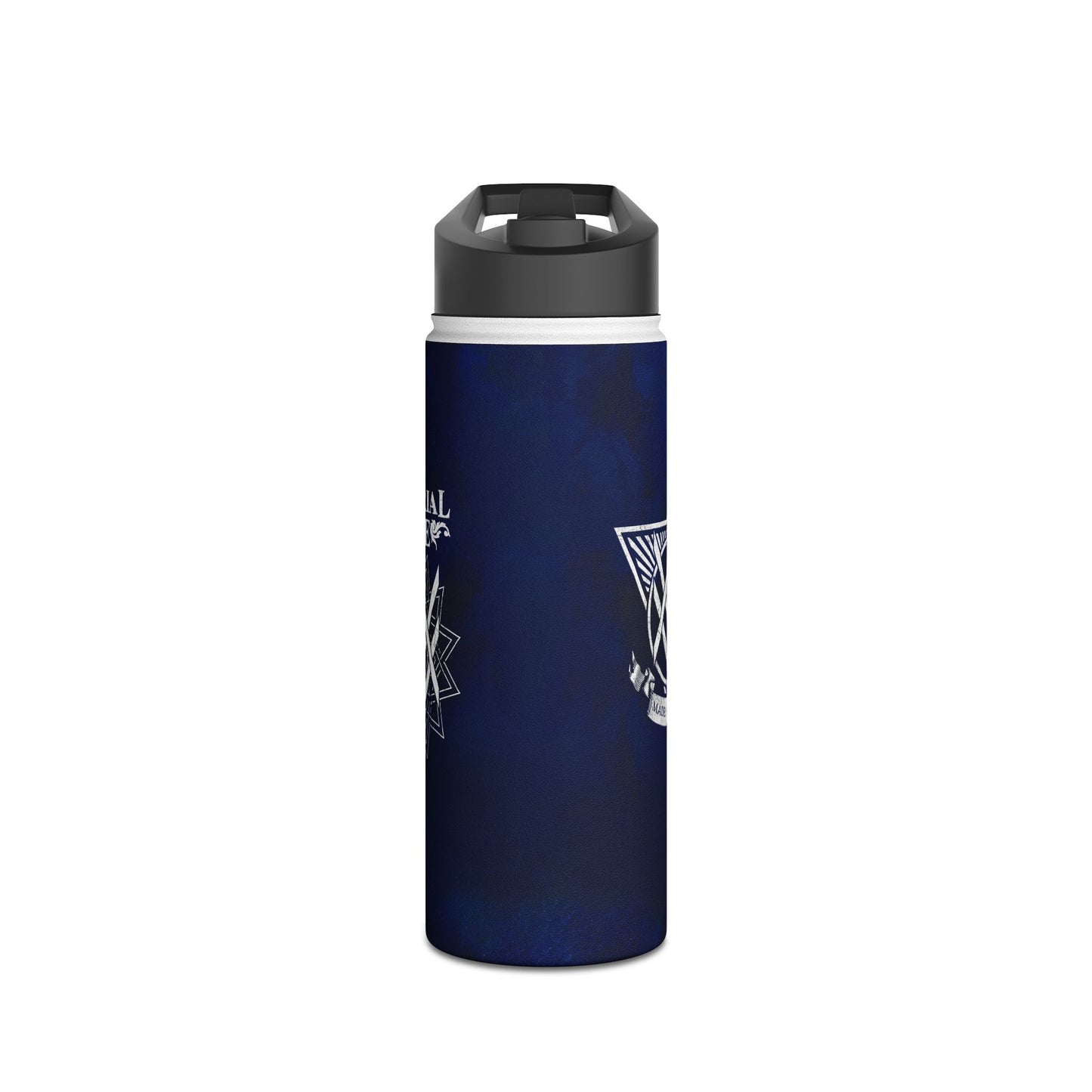 SUMMER COLLECTION - Steel Water Bottle navy (White Print)