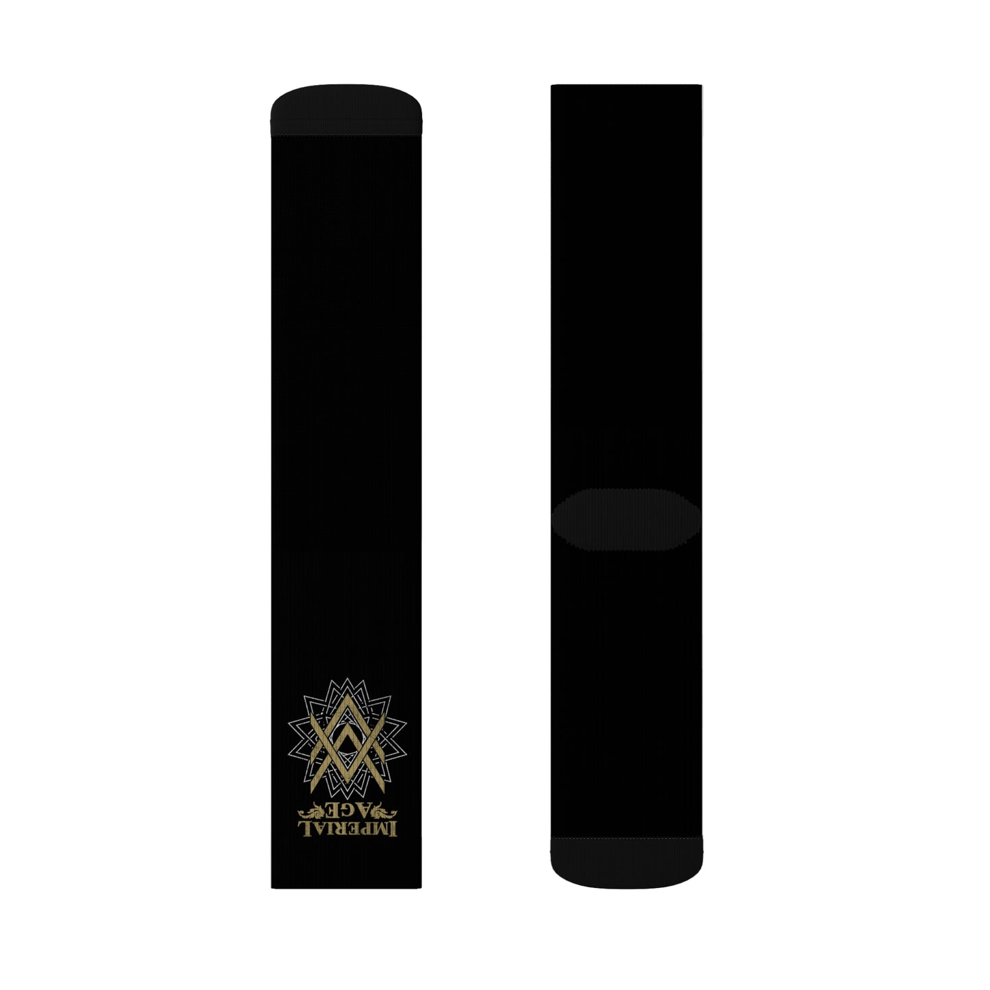 SUMMER COLLECTION - Black Socks (Gold-White Print)