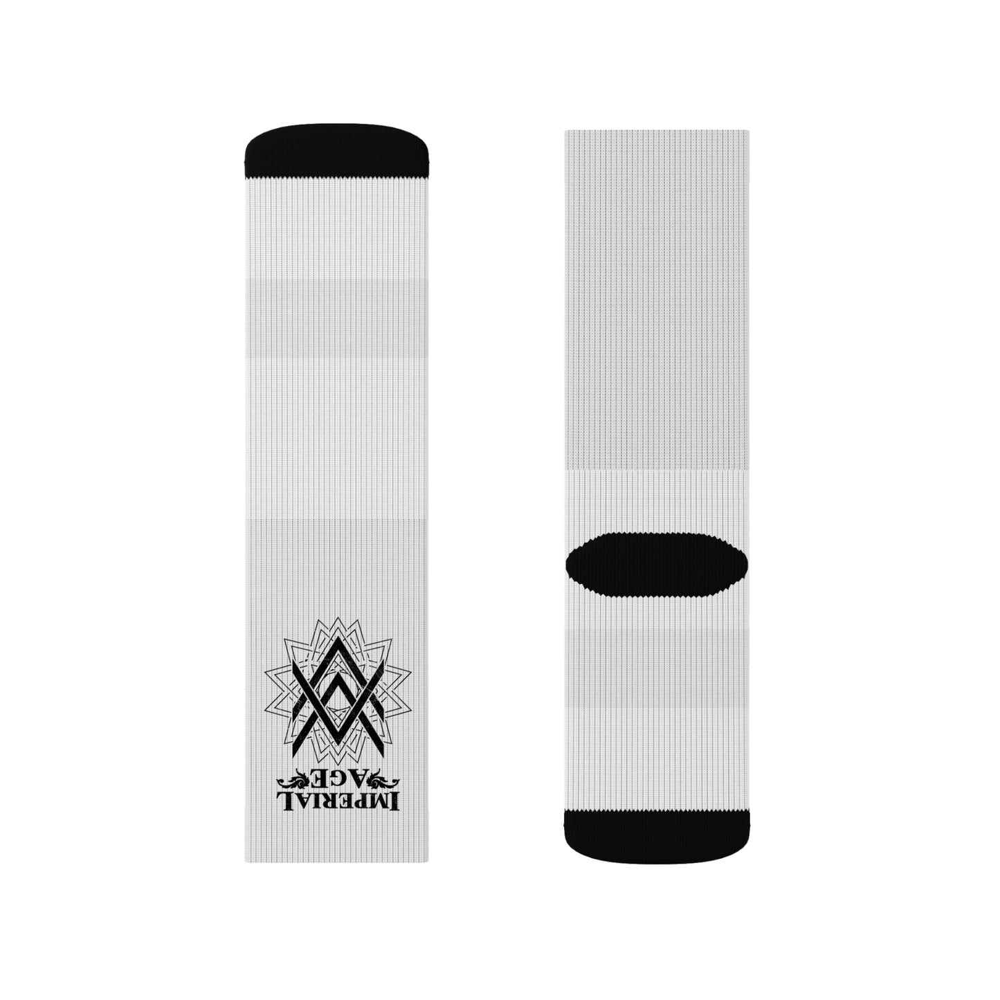 SUMMER COLLECTION - White Socks (Black Print)