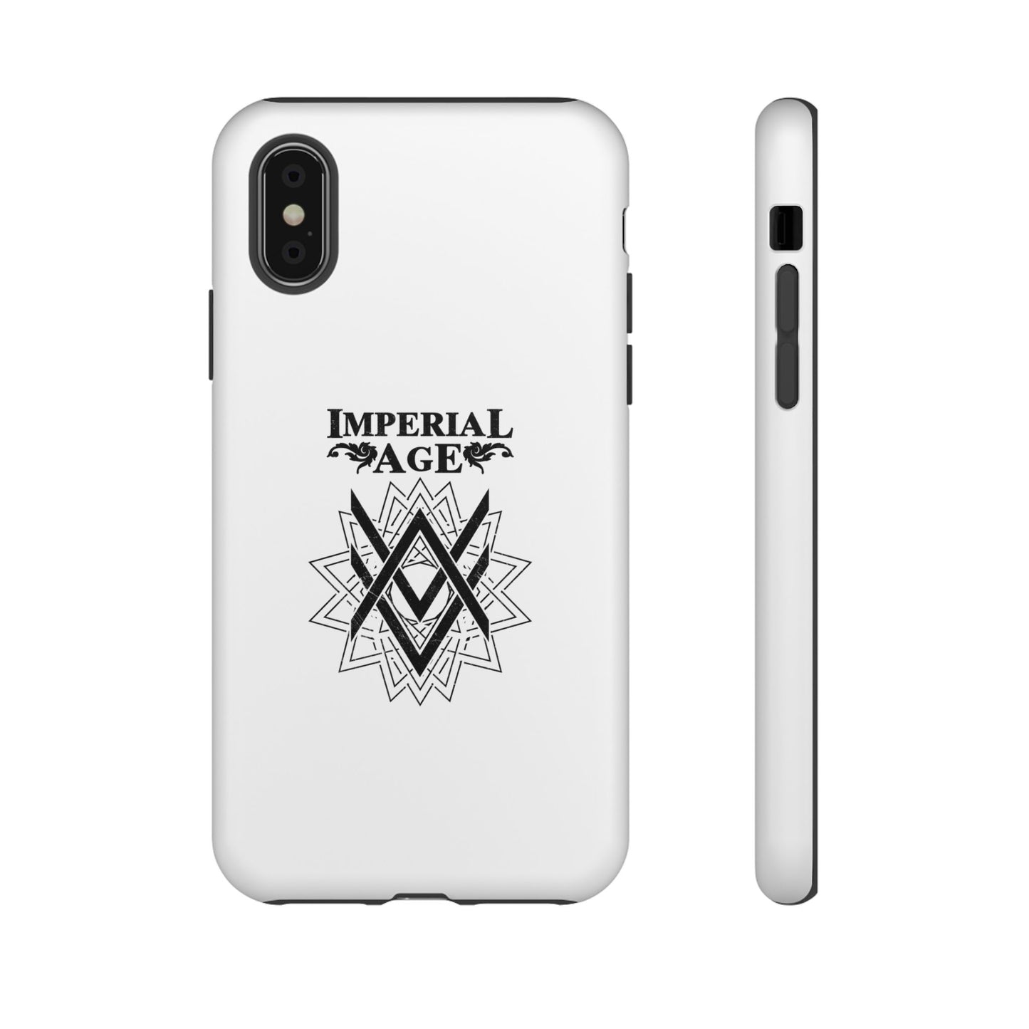 SUMMER COLLECTION - Tough iPhone Case White (Black Print)
