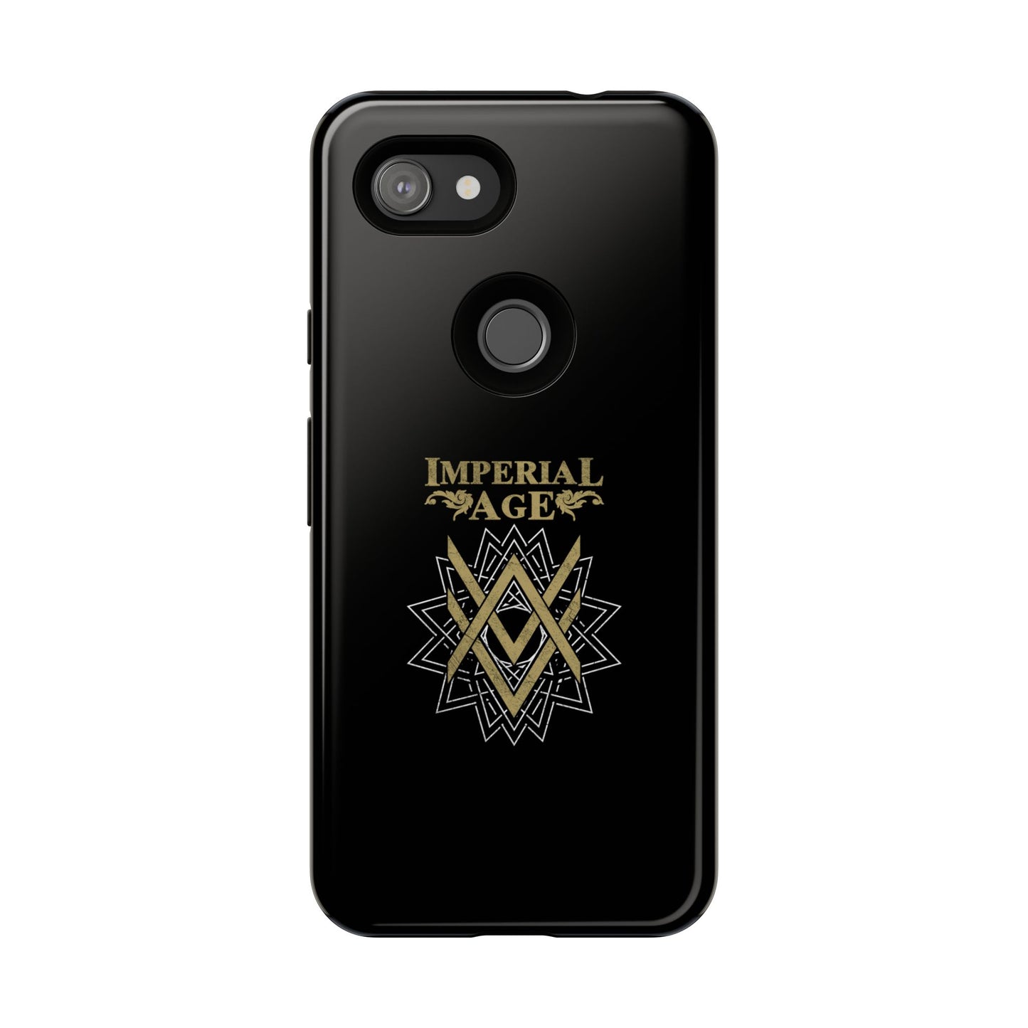 SUMMER COLLECTION - Tough Google Pixel Case Black (Gold-White Print)
