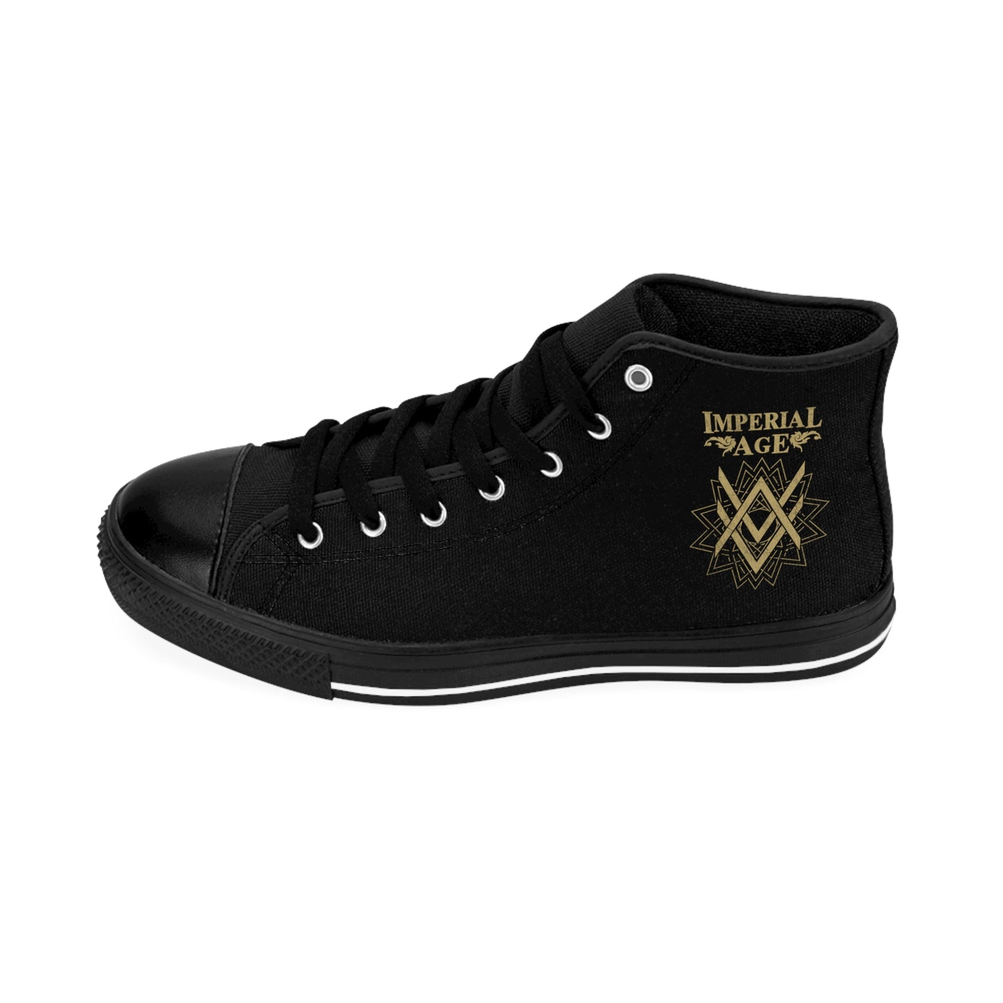SUMMER COLLECTION - Men's Sneakers Black (Gold Print)