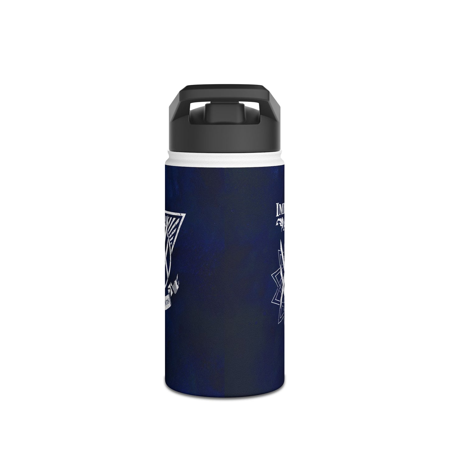 SUMMER COLLECTION - Steel Water Bottle navy (White Print)