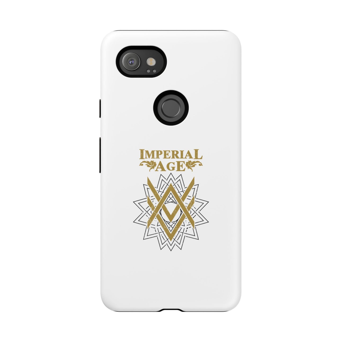 SUMMER COLLECTION - Tough Google Pixel Case White (Gold-White Print)