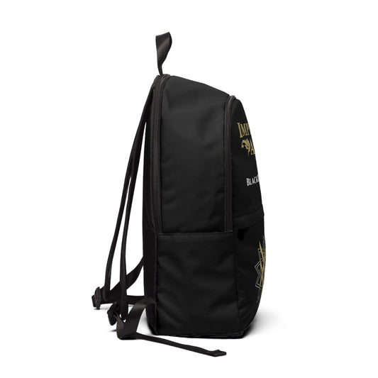 SUMMER COLLECTION - BlackBackPack (Gold-White Print)