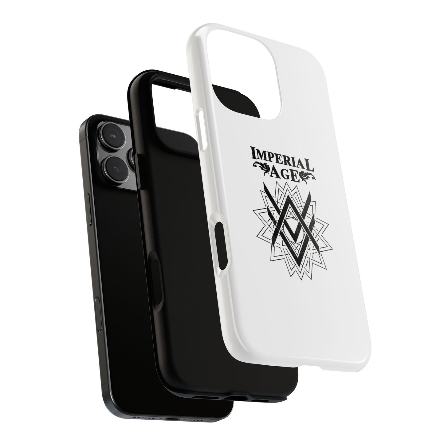 SUMMER COLLECTION - Tough iPhone Case White (Black Print)