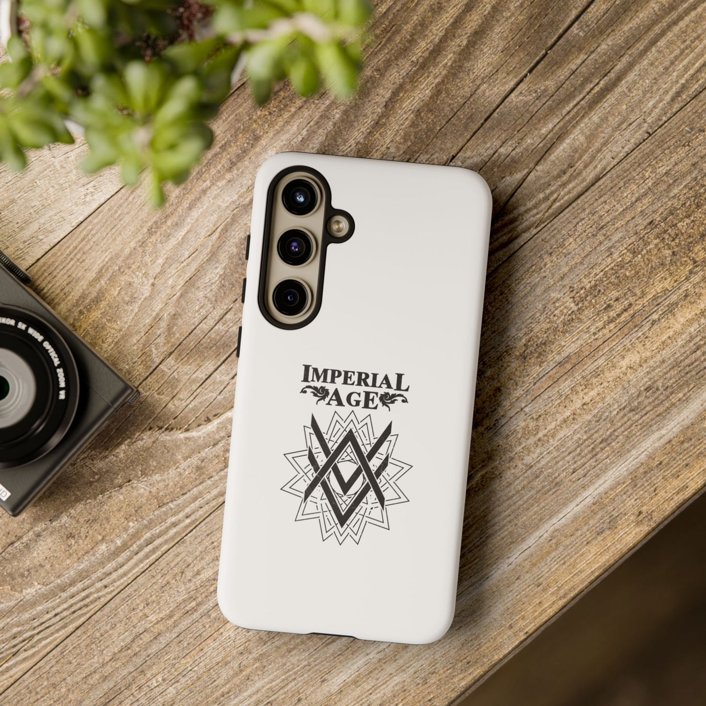 SUMMER COLLECTION - Tough Samsung Galaxy Case White (Black Print)