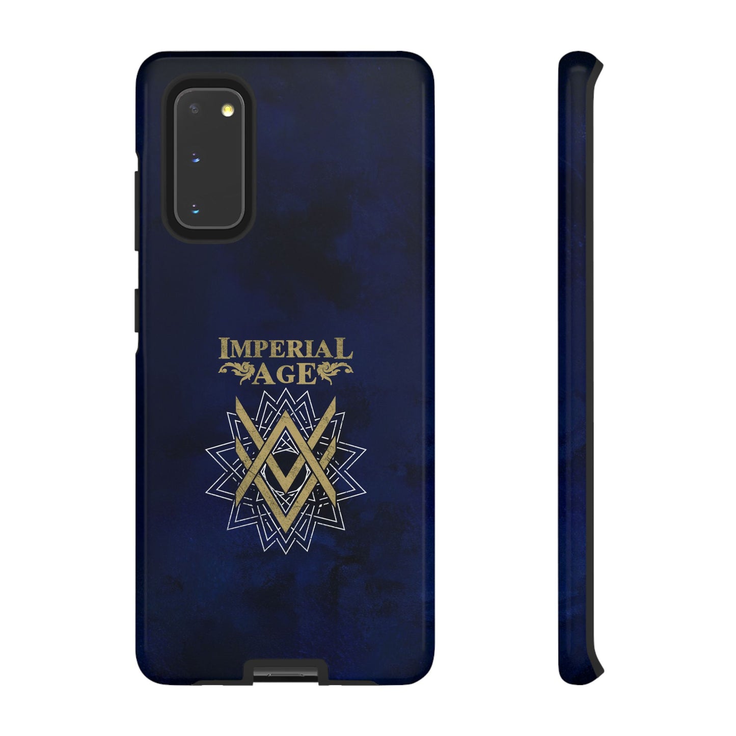 SUMMER COLLECTION - Tough Samsung Galaxy Case Navy (Gold-White Print)