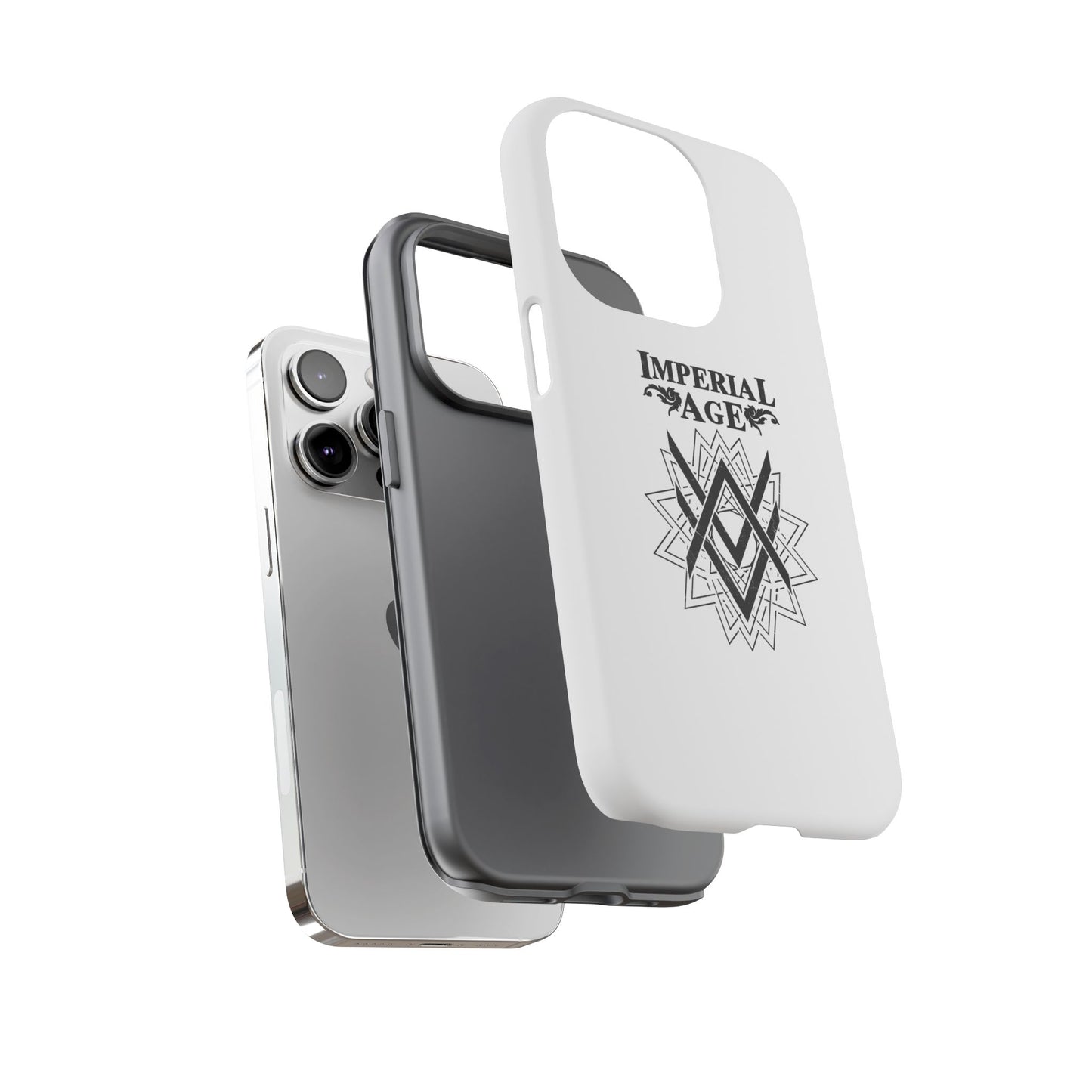 SUMMER COLLECTION - Tough iPhone Case White (Black Print)