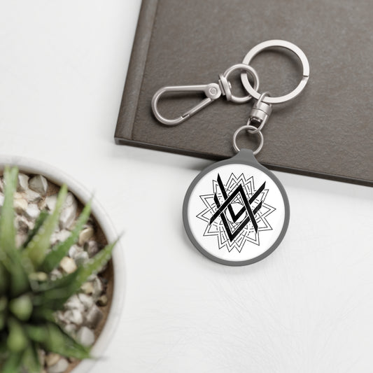 SUMMER COLLECTION - Keyring Tag White (Black Print)