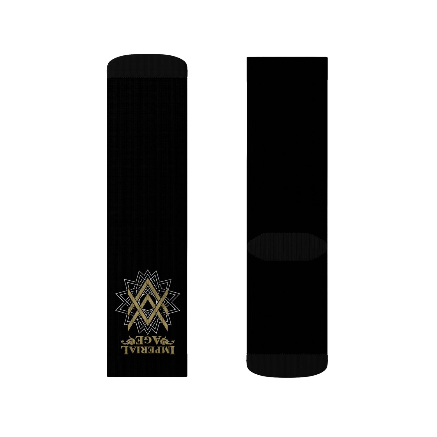 SUMMER COLLECTION - Black Socks (Gold-White Print)