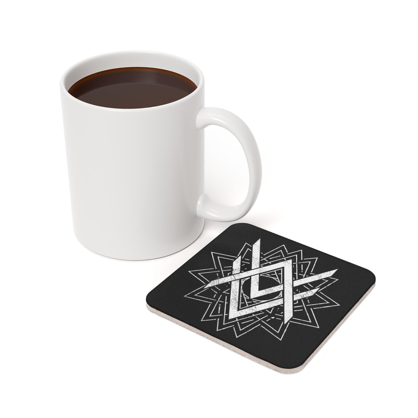 SUMMER COLLECTION - Cork Coaster Black (White Print)