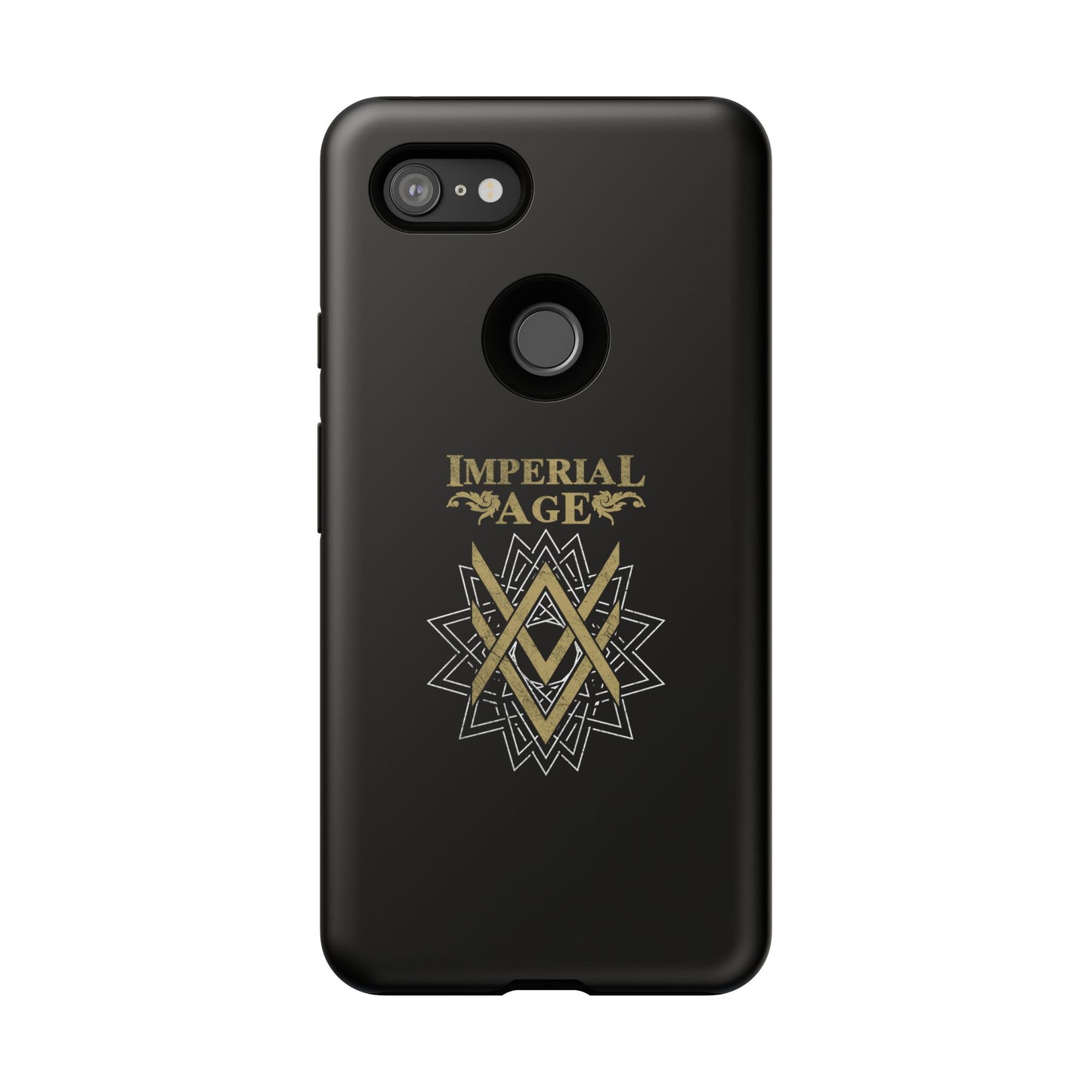 SUMMER COLLECTION - Tough Google Pixel Case Black (Gold-White Print)